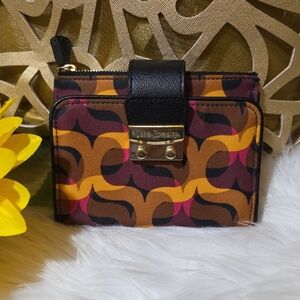 Vera Bradley Black and Brown Patterned Wallet